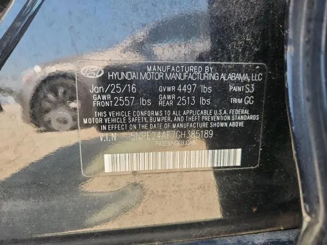 2016 HYUNDAI SONATA SE  
