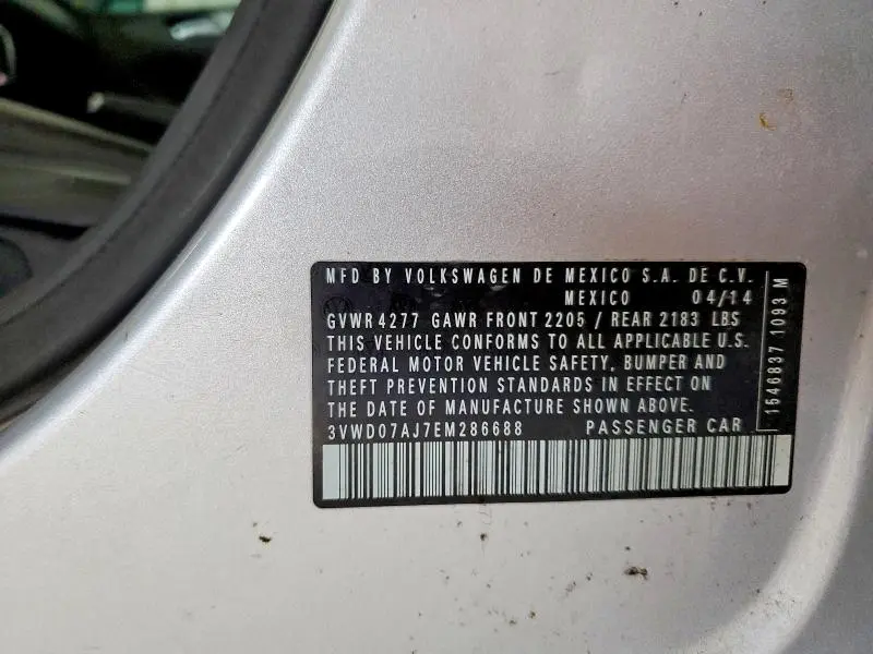 2014 VOLKSWAGEN JETTA SE  