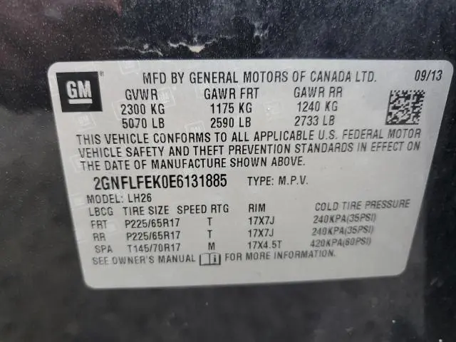 2014 CHEVROLET EQUINOX LT  
