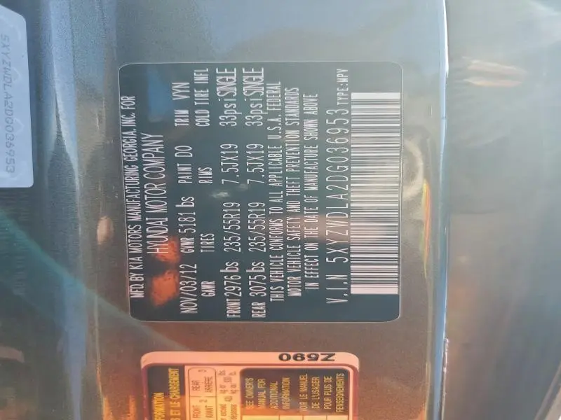 2013 HYUNDAI SANTA FE SPORT   