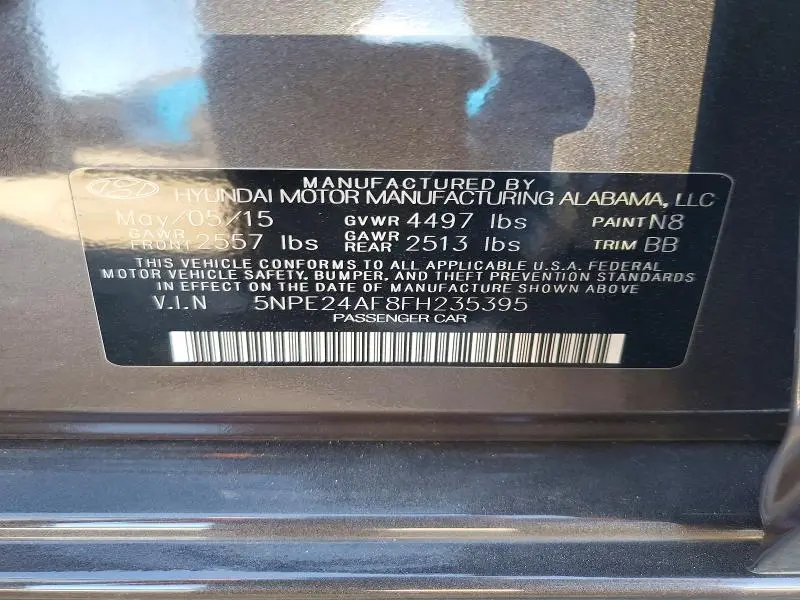 2015 HYUNDAI SONATA SE  