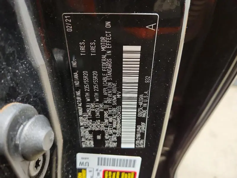 2021 TOYOTA HIGHLANDER LIMITED  