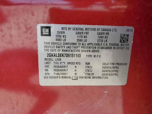 2013 GMC TERRAIN SLE  