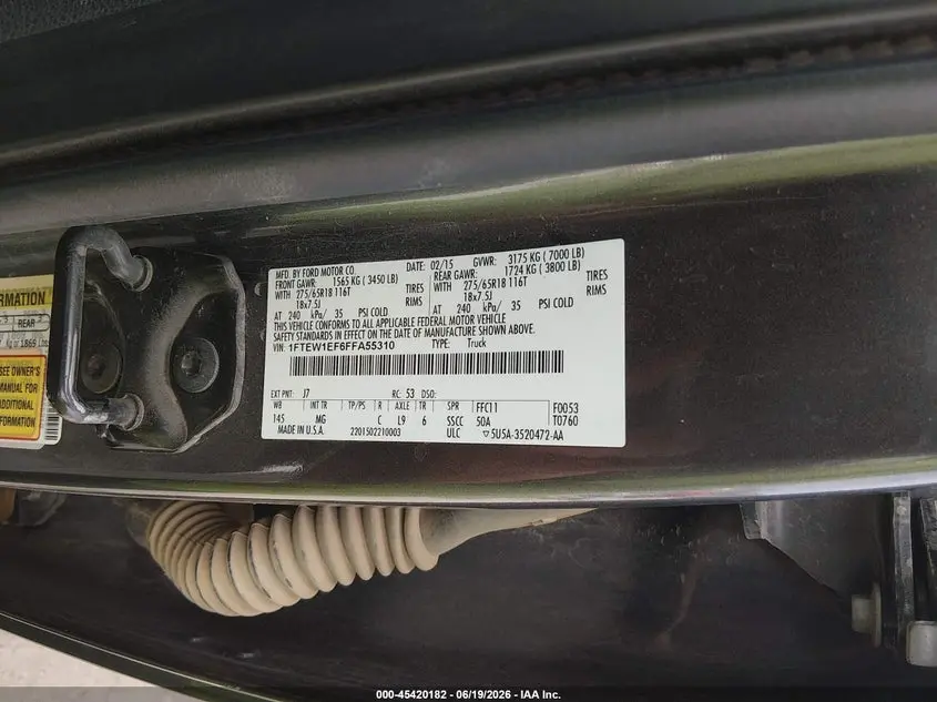 2015 FORD F-150 XLT