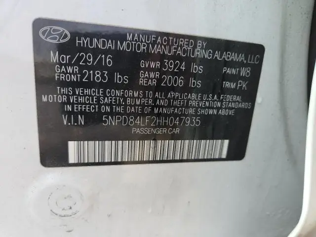 2017 HYUNDAI ELANTRA SE  