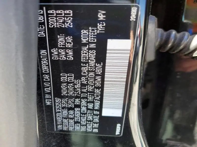 2014 VOLVO XC60 3.2  