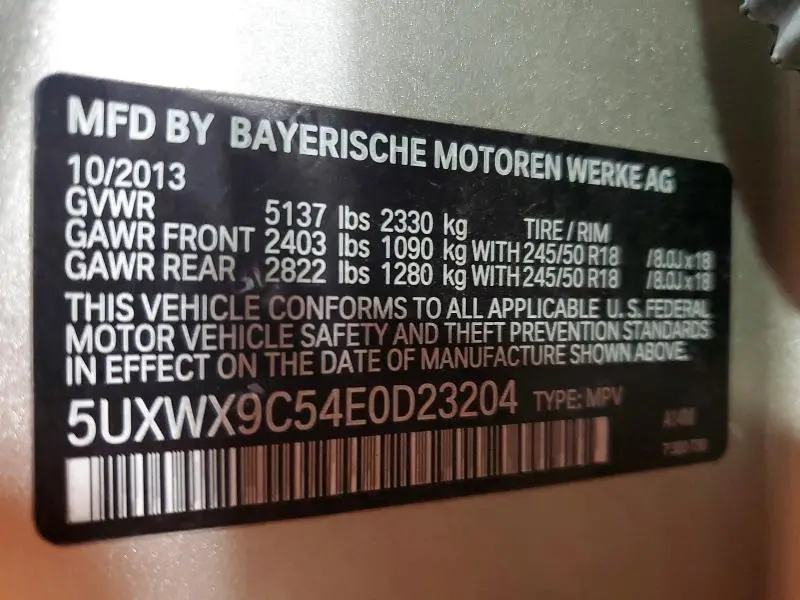 2014 BMW X3 XDRIVE28I  