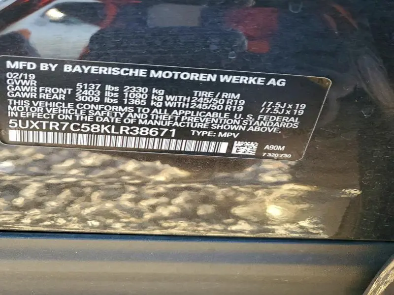 2019 BMW X3 SDRIVE30I  