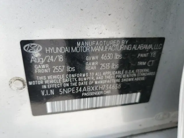 2019 HYUNDAI SONATA LIMITED TURBO  