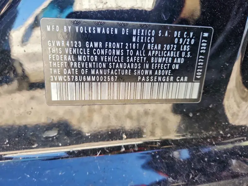 2021 VOLKSWAGEN JETTA S  