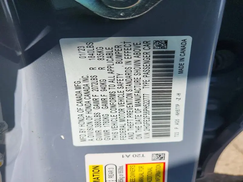 2023 HONDA CIVIC SPORT  