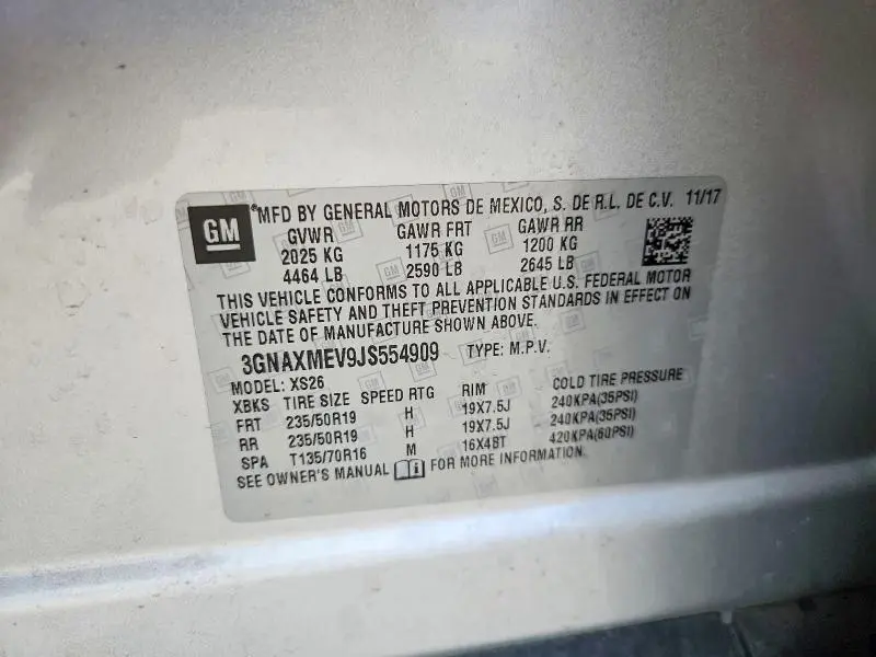 2018 CHEVROLET EQUINOX PREMIER  