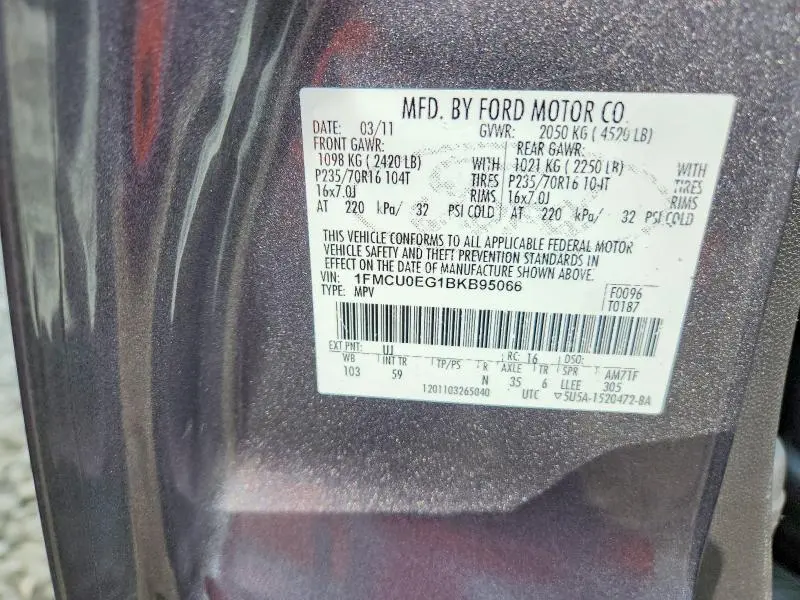 2011 FORD ESCAPE   