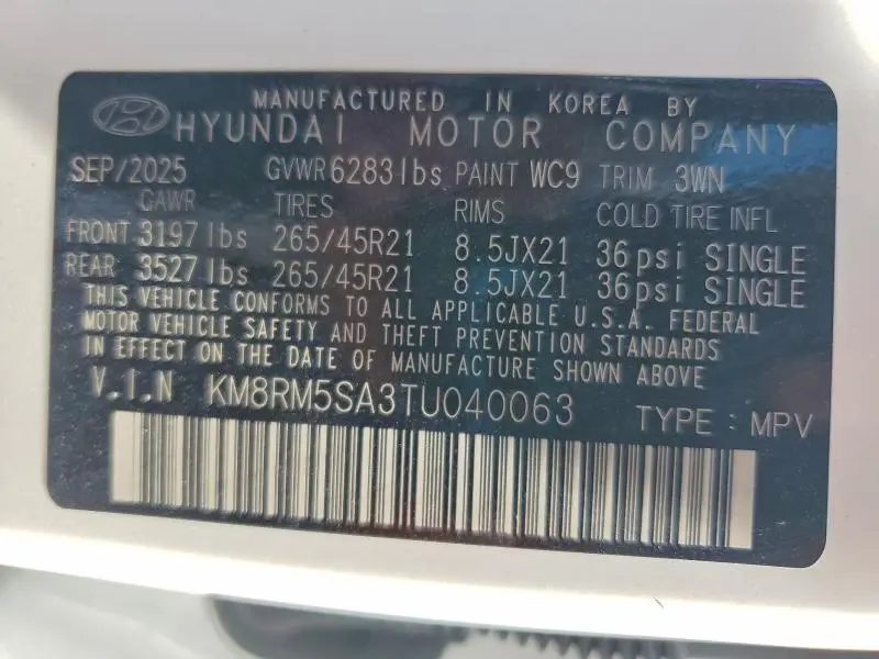 2026 HYUNDAI PALISADE CALLIGRAPHY  