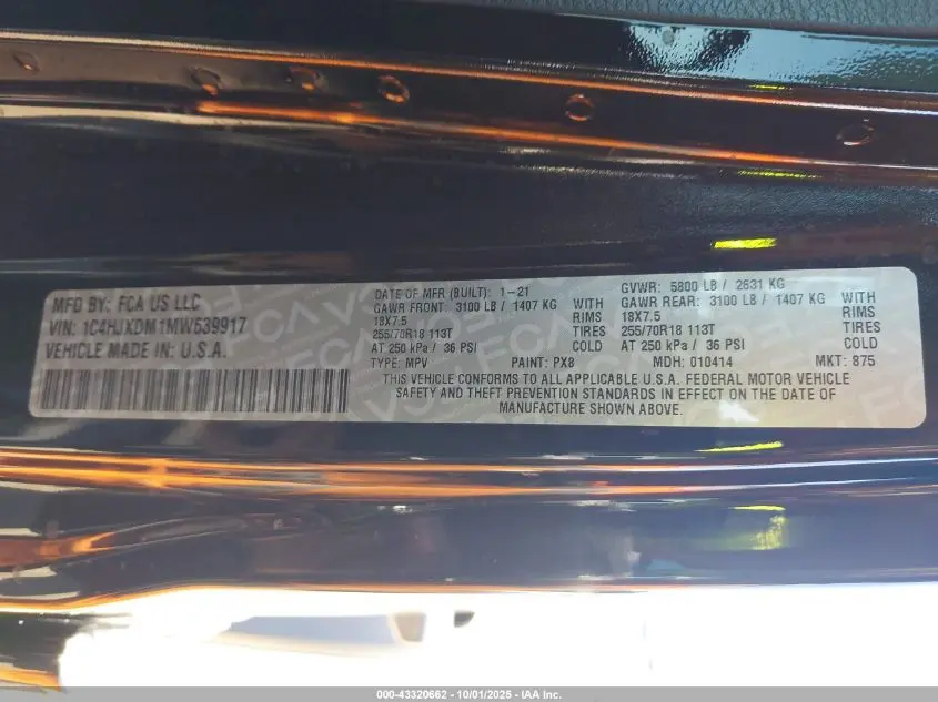 2021 JEEP WRANGLER UNLIMITED SPORT ALTITUDE 4X4