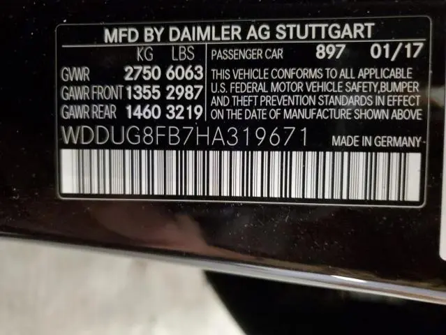 2017 MERCEDES-BENZ S 550 4MATIC  