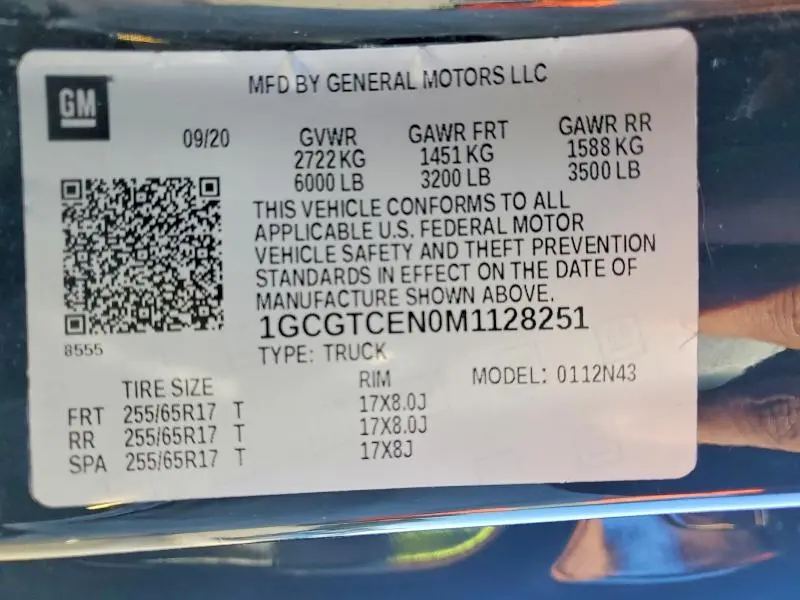 2021 CHEVROLET COLORADO LT  