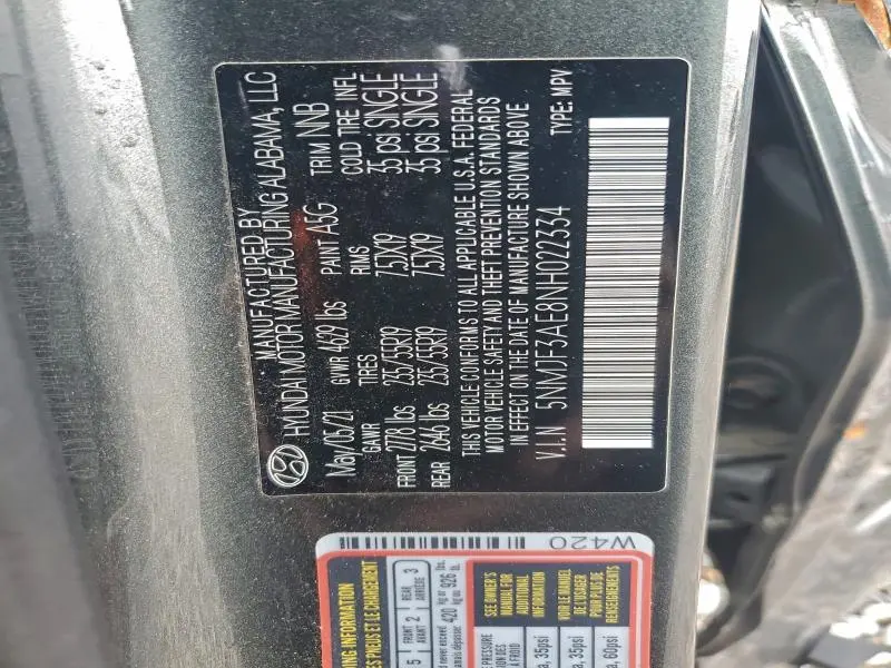 2022 HYUNDAI TUCSON SEL  