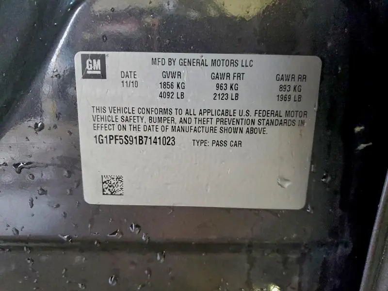 2011 CHEVROLET CRUZE LT  