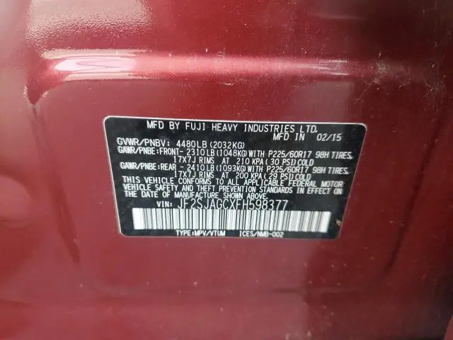 2015 SUBARU FORESTER 2.5I PREMIUM  