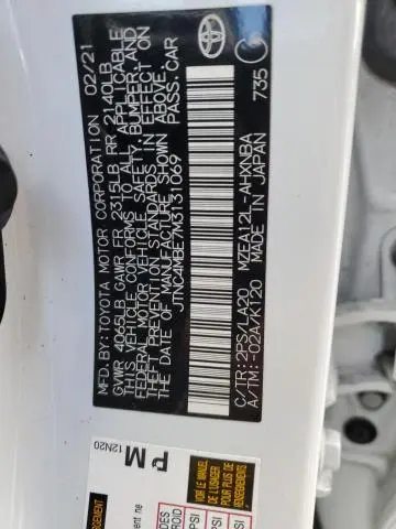 2021 TOYOTA COROLLA XSE  