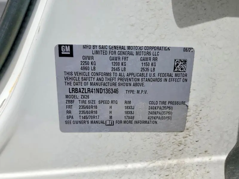 2022 BUICK ENVISION PREFERRED  