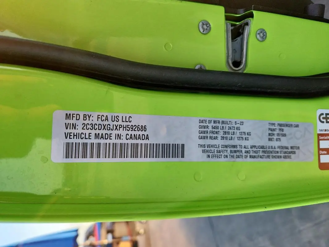 2023 DODGE CHARGER SCAT PACK  