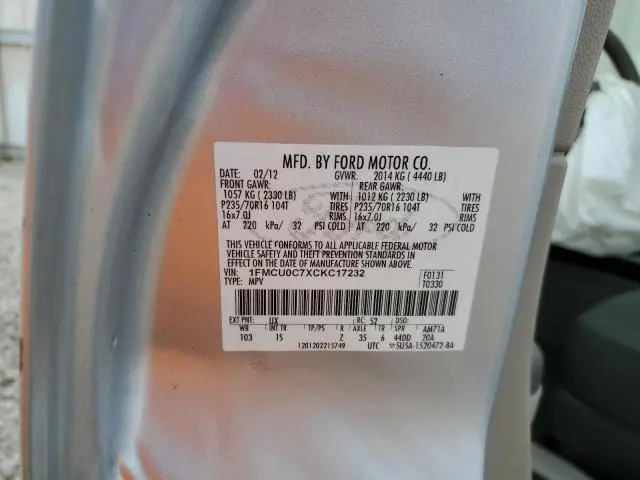 2012 FORD ESCAPE XLS  