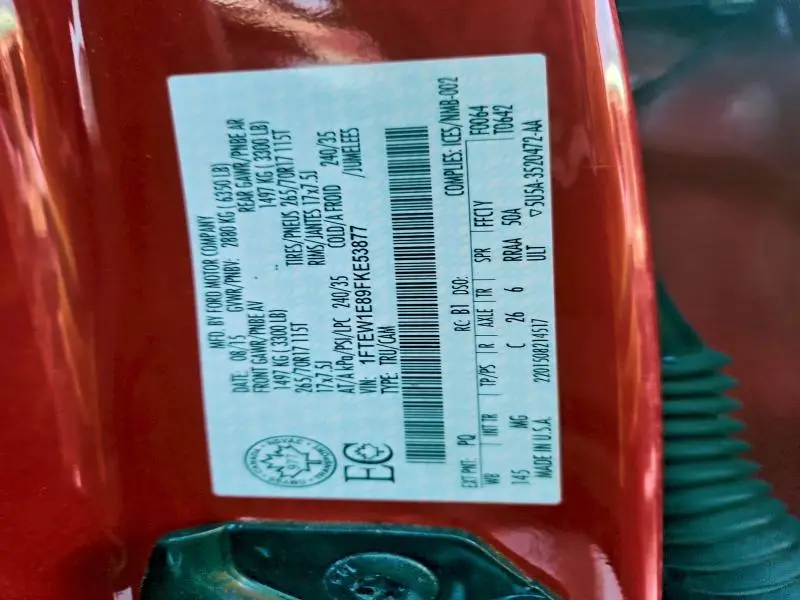 2015 FORD F150 SUPERCREW  