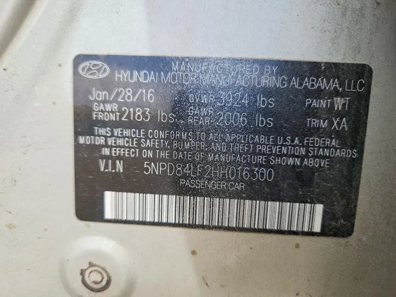 2017 HYUNDAI ELANTRA SE  