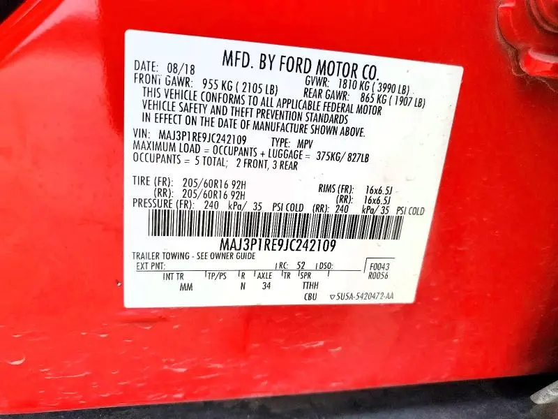 2018 FORD ECOSPORT S  