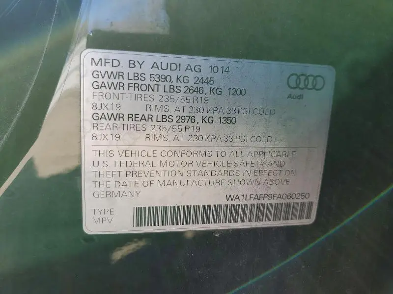 2015 AUDI Q5 PREMIUM PLUS  