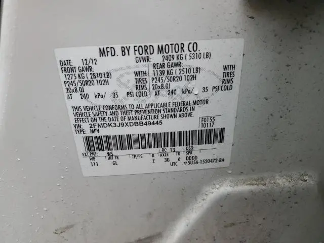 2013 FORD EDGE SEL  