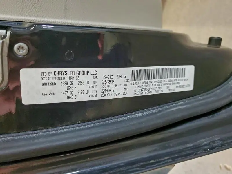 2012 CHRYSLER TOWN & COUNTRY TOURING  