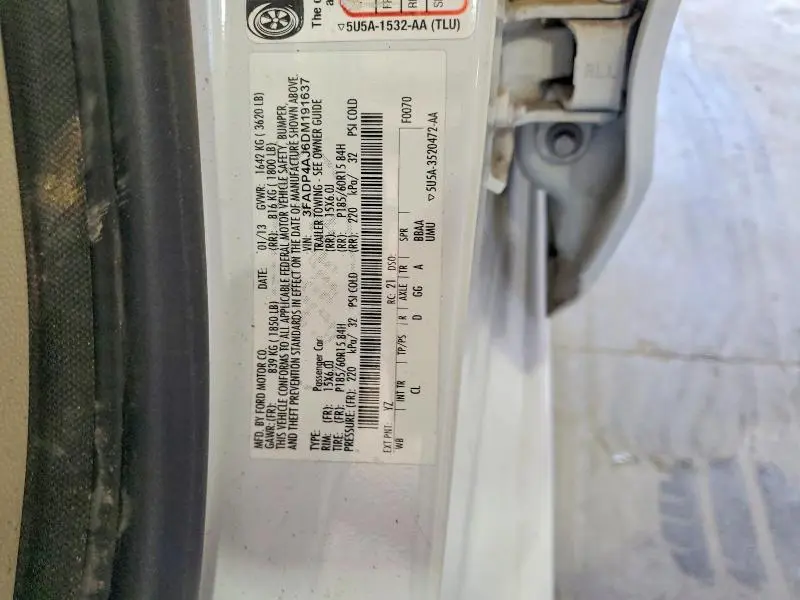 2013 FORD FIESTA S  
