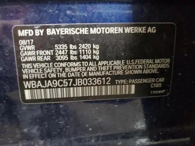 2018 BMW 530E   