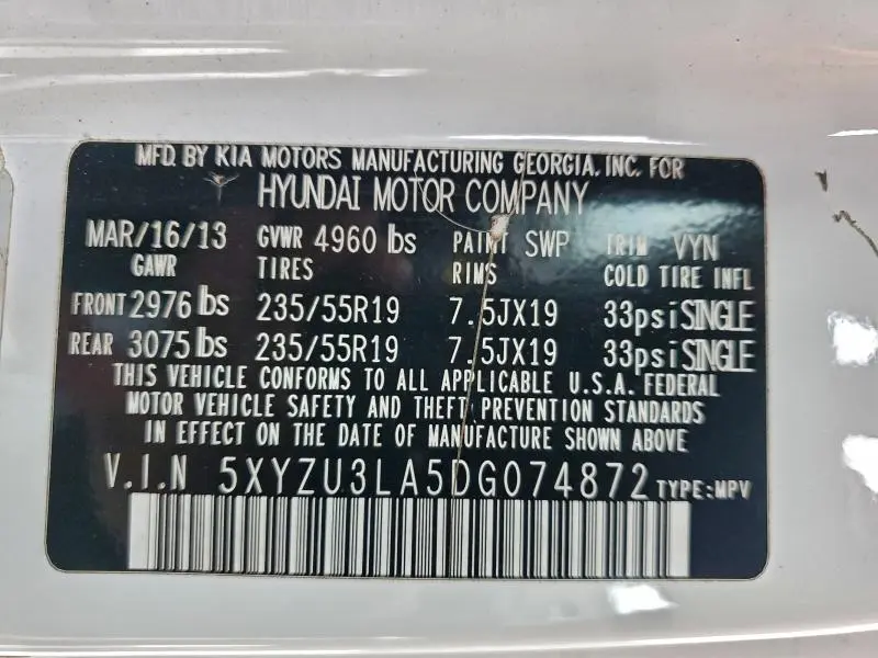 2013 HYUNDAI SANTA FE SPORT   