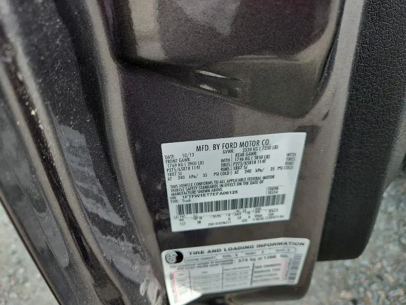 2014 FORD F150 SUPERCREW  