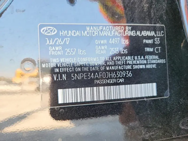 2018 HYUNDAI SONATA SPORT  