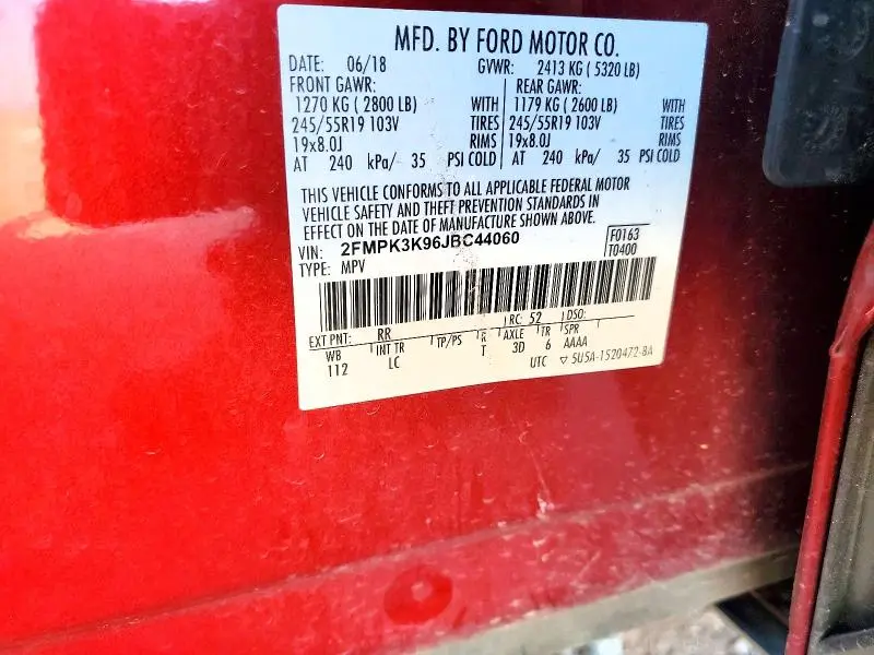 2018 FORD EDGE TITANIUM  