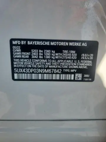 2022 BMW X3 SDRIVE30I  