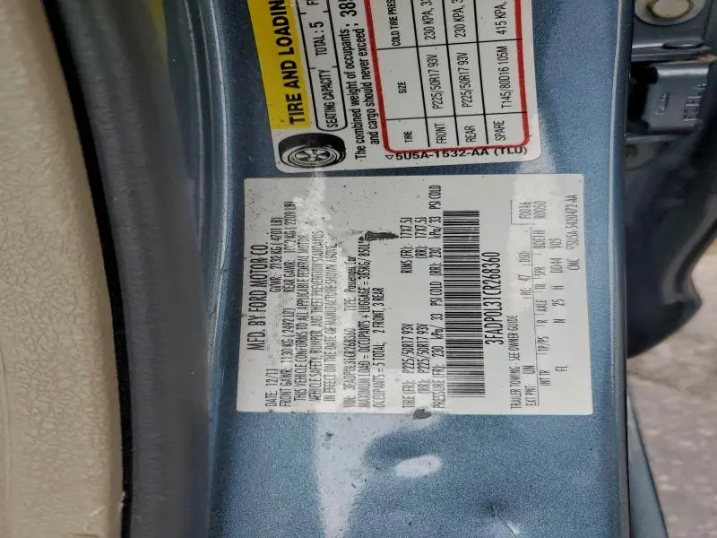 2012 FORD FUSION HYBRID  