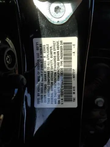 2021 HONDA CIVIC EX  