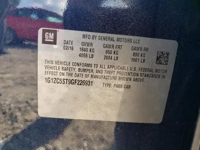2016 CHEVROLET MALIBU LS  