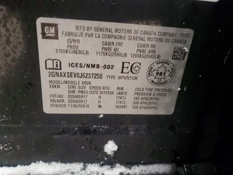 2018 CHEVROLET EQUINOX LT  