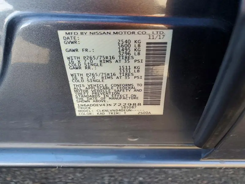 2018 NISSAN FRONTIER PRO-4X  