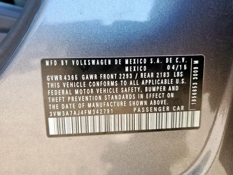 2015 VOLKSWAGEN JETTA TDI  