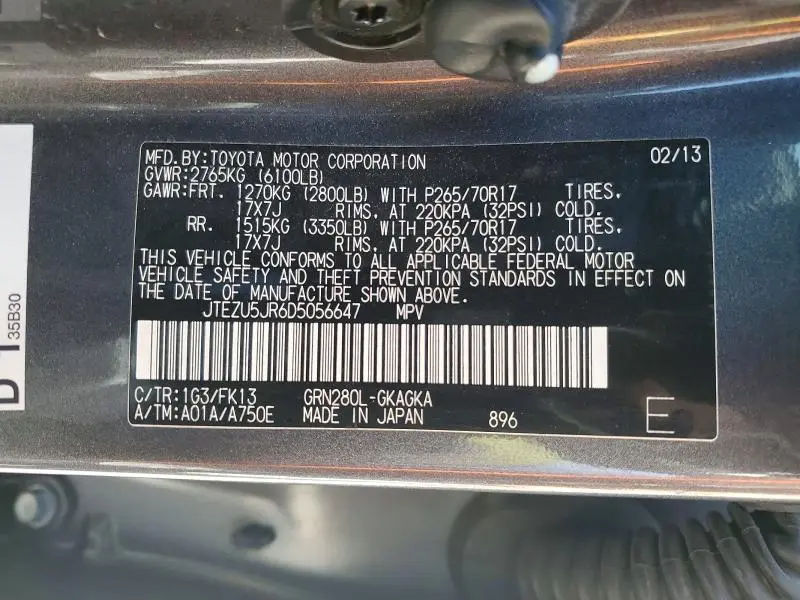 2013 TOYOTA 4RUNNER SR5  