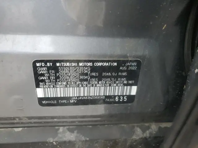 2022 MITSUBISHI OUTLANDER SEL  