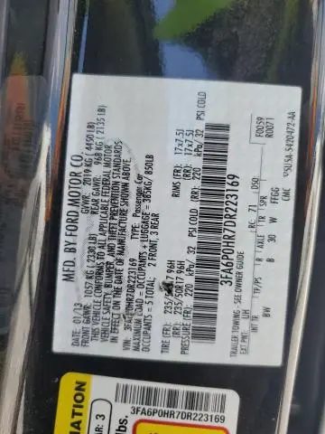 2013 FORD FUSION SE  